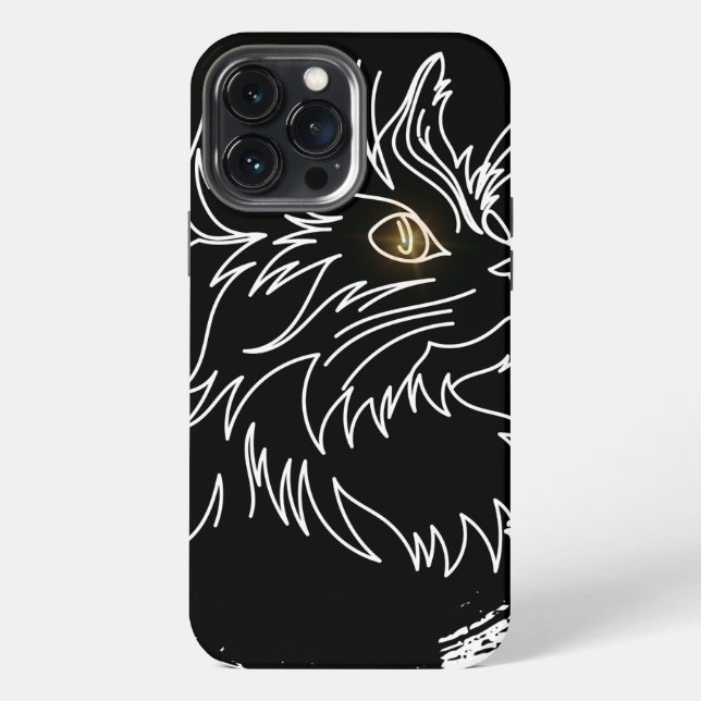 Coque iPhone Conception d'amour pour les chats mignons (Verso)