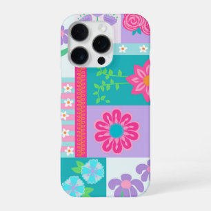 Coque iPhone 16 Pro Conception de fleurs vibrantes en fleurs