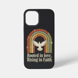 Coque iPhone 12 Mini Conception de la foi rétro-enracinée