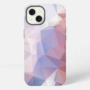 Etui iPhone 13 Conception de motif de pyramide abstraite rose vio