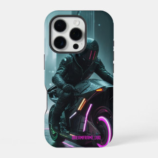 Coque iPhone 16 Pro Conception d'esthétique cyberpunk / rétro
