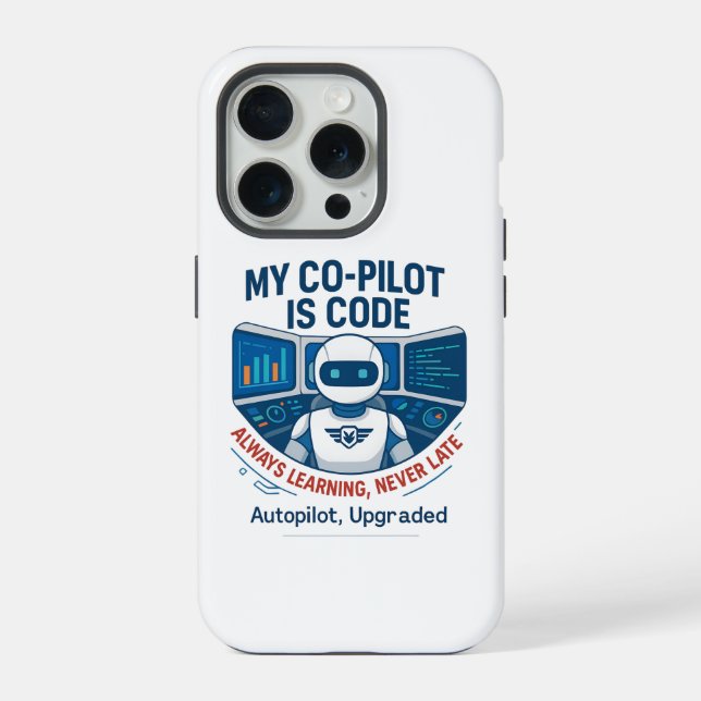 Coque iPhone Conception du code de co-pilote de l'intelligence  (Verso)