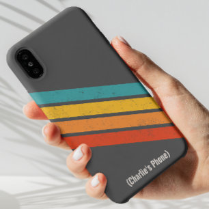 Coque iPhone 12 Pro Conception minimaliste du boîtier de téléphone rét