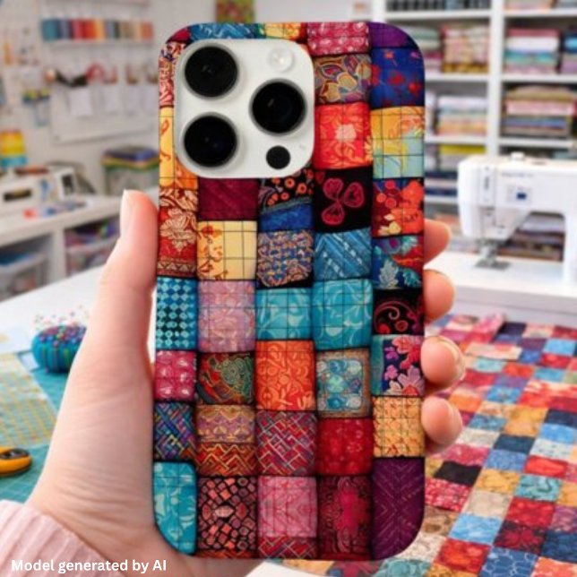 Coque iPhone Conception pour amateurs de patchwork - Art patchw (Créateur téléchargé)