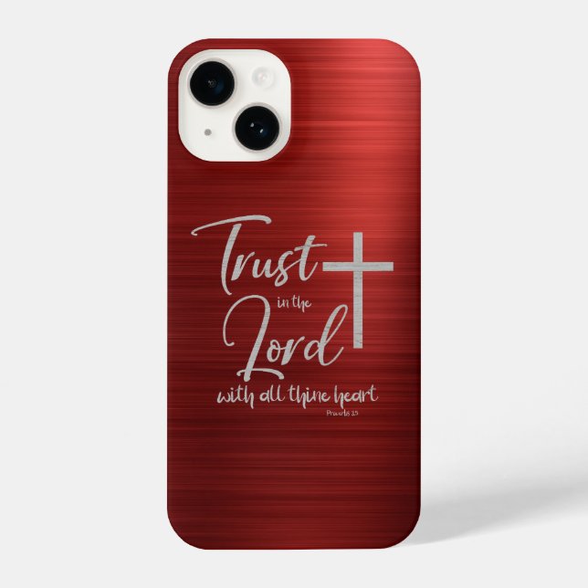 Coque iPhone Confiance dans le Seigneur KJV Bible Verse (Verso)