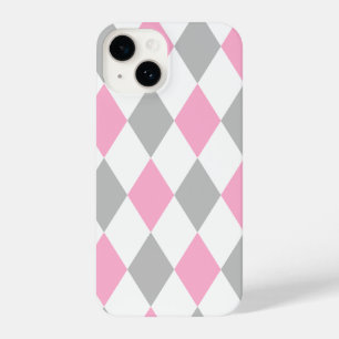Coque Pour iPhone 14 Contrôles délicats rose et gris