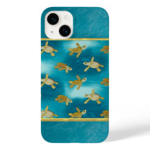 Coque iphone Cool des tortues d'or