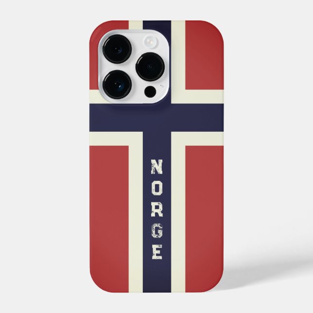 Coque iPhone Cool drapeau norvégien personnalisé iPhone 14 pro  (Verso)