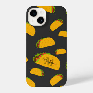 Coque Pour iPhone 14 Cool et amusant yummy taco motif Monogramme