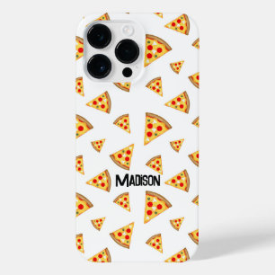 Coque Pour Pour iPhone 14 Pro Max Cool et fun pizza tranches motif Nom personnalisé