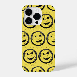 Coque Pour iPhone 14 Plus Cool Sardé Joyeux visage souriant motif jaune