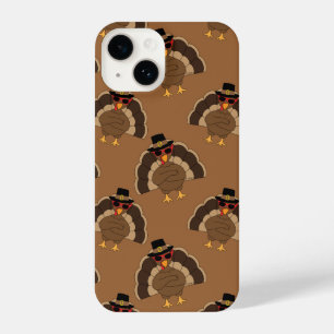 Coque Pour iPhone 14 Cool Turquie Thanksgiving fun brown motif
