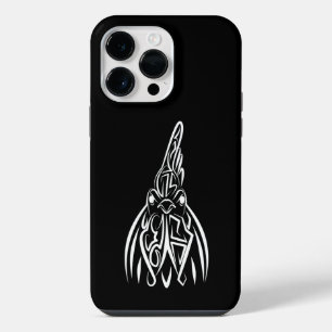 Coque Pour Pour iPhone 14 Pro Max Coq tribal noir et blanc