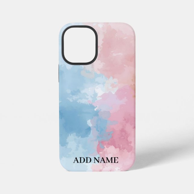 Coque iPhone Coque d'art Pastel personnalisé - Mélange de coule (Verso)