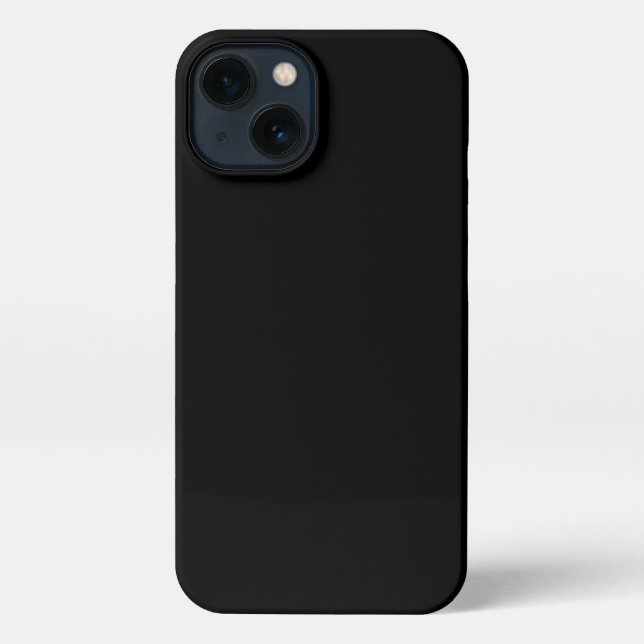 Coque iPhone Coque de couverture de téléphone noir uni  (Verso)