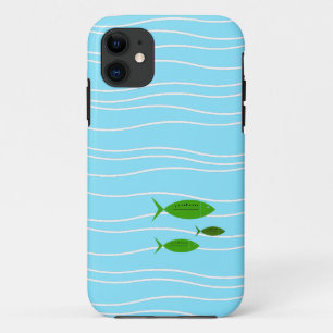 Coque iphone Coque de poisson rétro-Mate