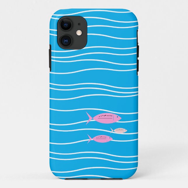 Coque iphone Coque de poisson rétro-Mate (Dos)