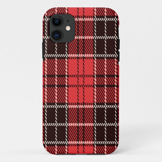 Coque iphone Coque de Red Tartan-Mate (Dos)