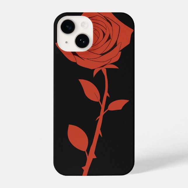 Coque iPhone Coque de rose rouge (Verso)