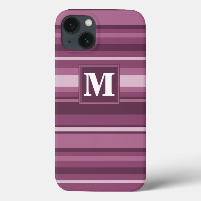 Coque iphone Coque-Mate de bandes mauve (Verso)