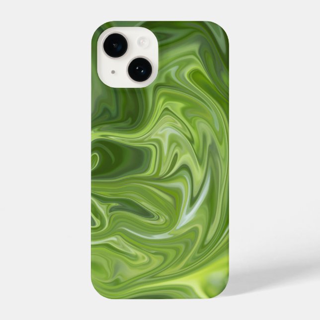 Coque iPhone Coque mobile Abstrait vert (Verso)