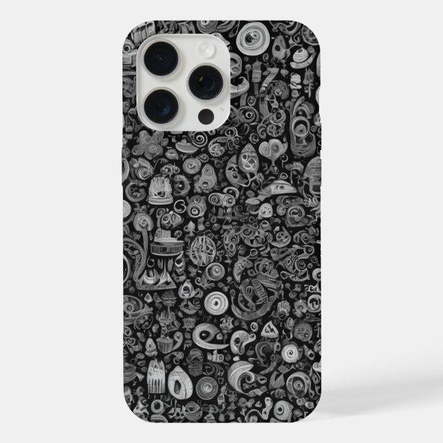 Coque iPhone coque rempli de gribouillis (Verso)