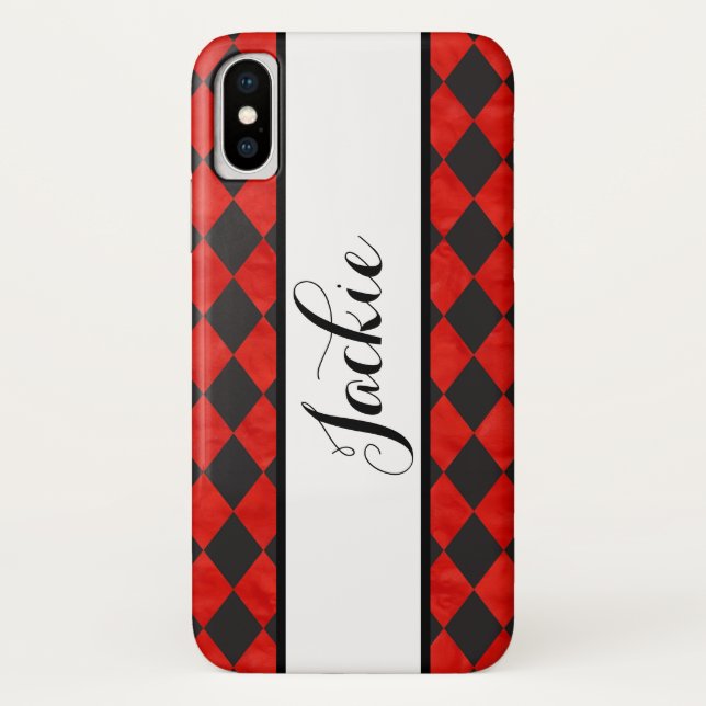 Coque iphone Coque rouge et noir (Dos)