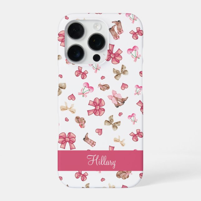 Coque iPhone Coquette fille rose mignon Personnalisée (Verso)