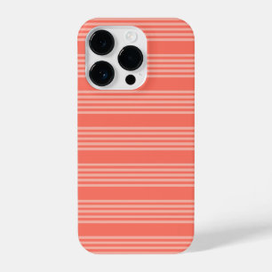 Coque Pour iPhone 14 Plus Corail vivant cinq bandes motif