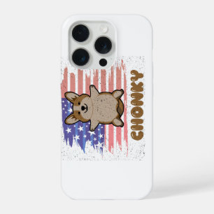 Corgi Chonky Drapeau USA Patriotique Cadeau Drôle