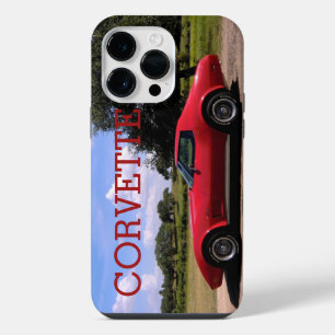 Coque Pour Pour iPhone 14 Pro Max Corvette Stingray Rouge Classique 1975