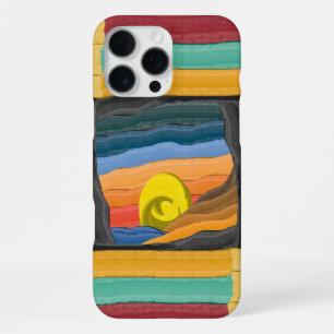 Coque iPhone 16 Pro Max Coucher de soleil coloré abstrait