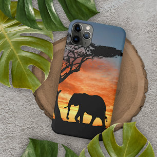 Coque iPhone 16 Pro Max Coucher de soleil coloré de safari africain avec s
