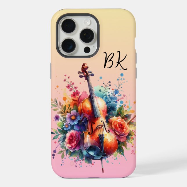 Coque iPhone Coucou aquarelle et fleurs personnalisées (Verso)