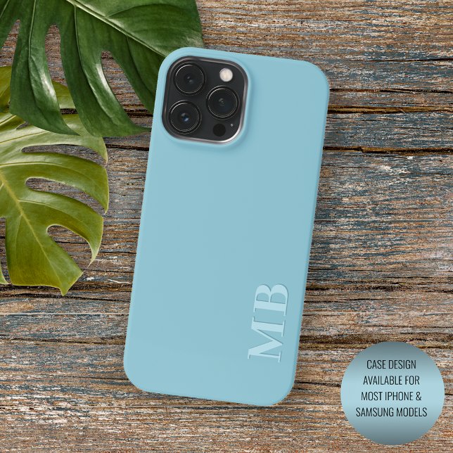 Coque iPhone Couleur bleu doux clair (Créateur téléchargé)