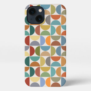 Etui iPhone 13 Couleur du Motif des cycles MCM sur la crème