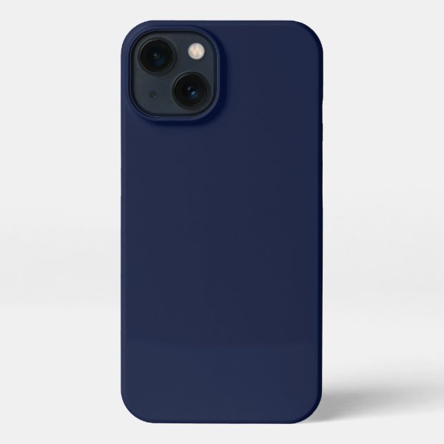 Coque iPhone Couleur solide bleu marine de minuit (Verso)