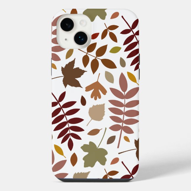 Coque iPhone Couleurs d'automne en blanc pour les Feuilles tomb (Verso)