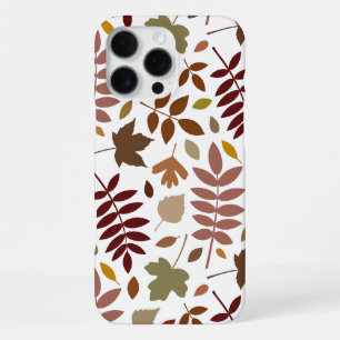 Coque iPhone 16 Pro Max Couleurs d'automne en blanc pour les Feuilles tomb
