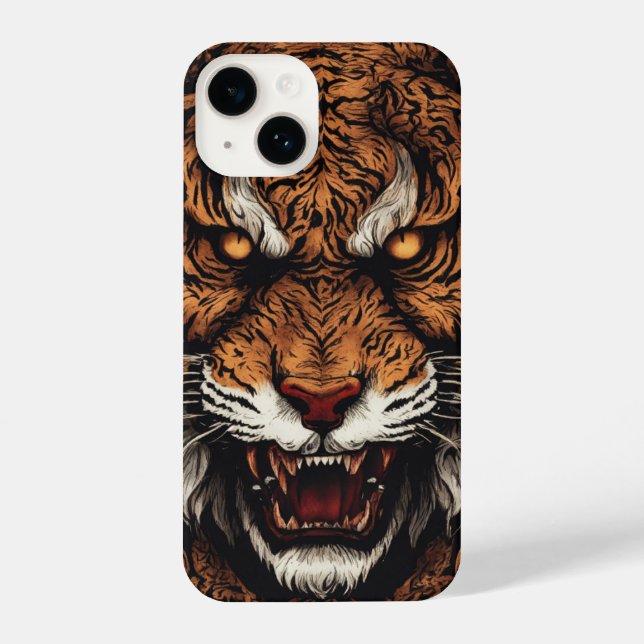 Coque iPhone Couvercle iPhone Fierce Tiger - Protection Roaring (Verso)