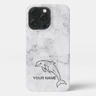 Etui iPhone 13 Pro Couverture mobile Marbel blanche