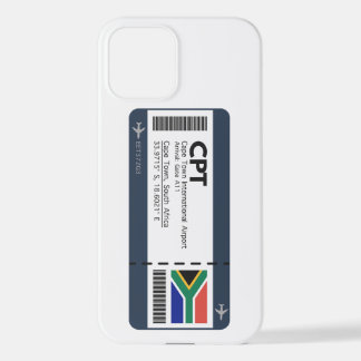 Coque iPhone 12 CPT Cape Town Boarding Pass - Afrique du Sud