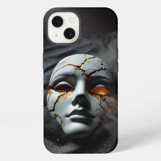 Etui iPhone 13 Cracked Porcelain Mask Dark iPhone 13 Tough Case