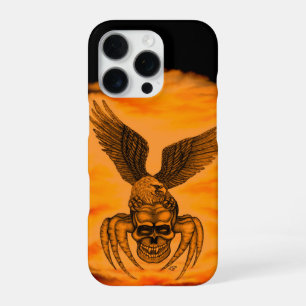 Coque iPhone 16 Pro Crâne d'araignée avec aigle