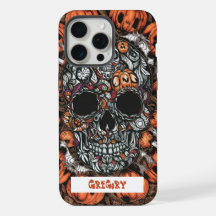 Coque iphone crâne et Citrouille