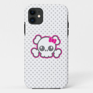 Coque iphone crâne rose Kawaii