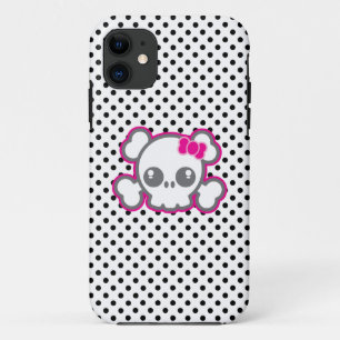 Coque iphone crâne rose Kawaii