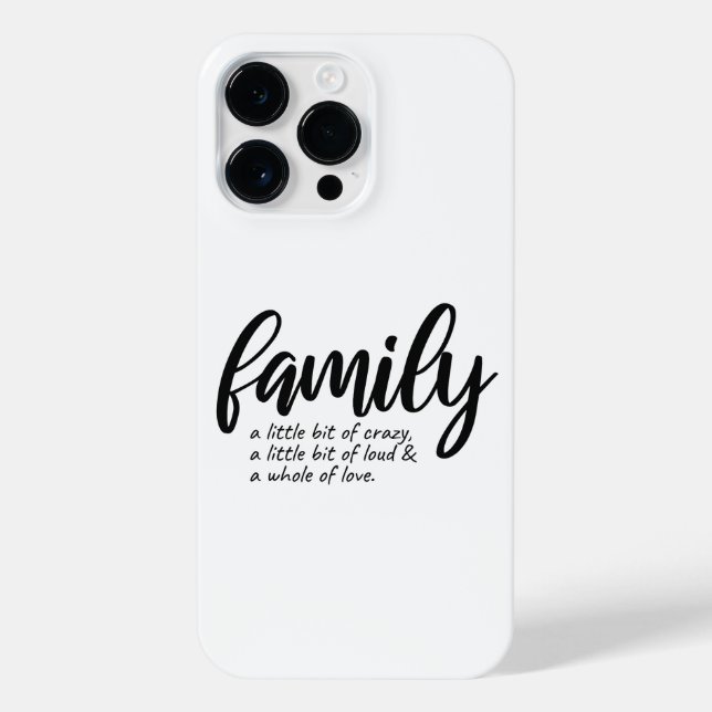 COQUE iPhone CRAZY FAMILLE QUOTE (Verso)