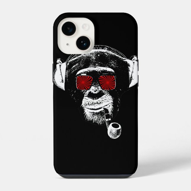 Coque iPhone Crazy singe (Verso)
