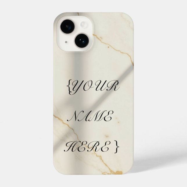 Coque iPhone Creamy Marble Monogram Slim Fit iPhone Case (Verso)
